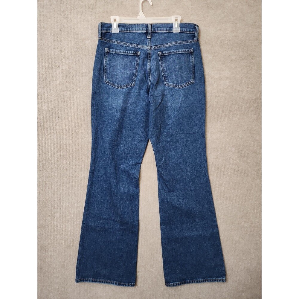 Old Navy Loose Boot-Cut Jeans Womens 10 Tall Blue Dark Wash Cotton NEW - Picture 7 of 11